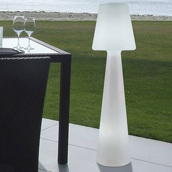 Newgarden Lola stojací lampa výška 110 cm teplá bílá, Bílá / opál, Plast, Moderní