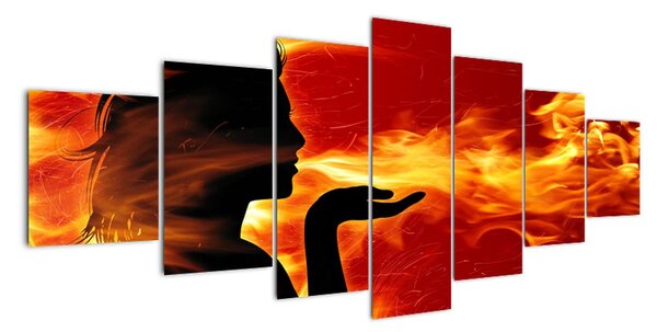 Obraz - žena v ohni (210x100cm)