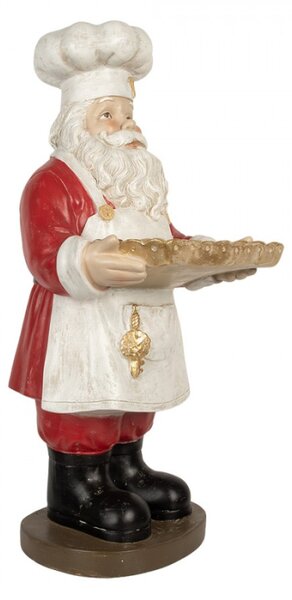 Červená plastová vánoční dekorace Santa Claus – 40x39x81 cm