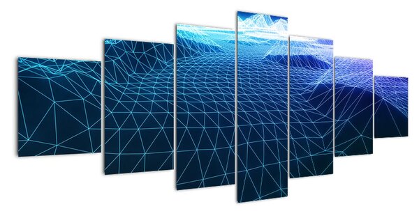 Digitální svět - moderní obraz do bytu (210x100cm)