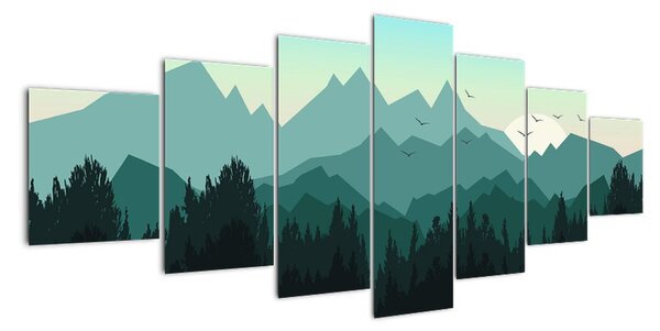 Obraz do obýváku - hory (210x100cm)