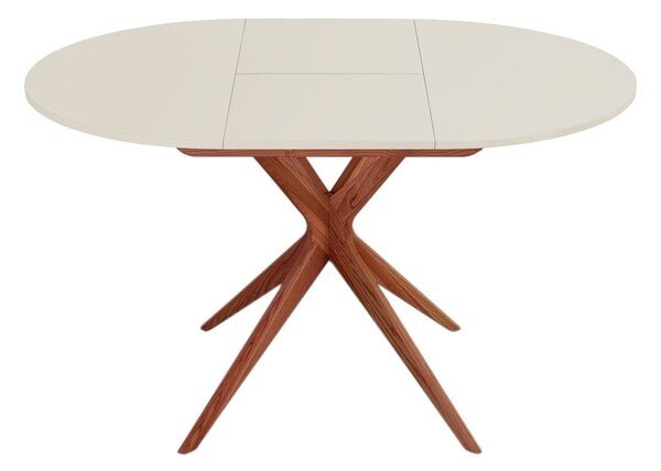Kulatý rozkládací jídelní stůl s přídavnou deskou ø 90 cm Jubi – Ragaba