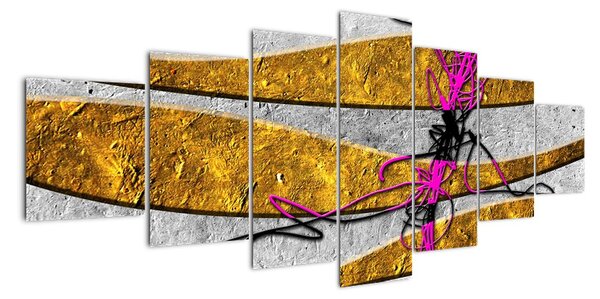 Abstraktní obrazy na stěnu (210x100cm)