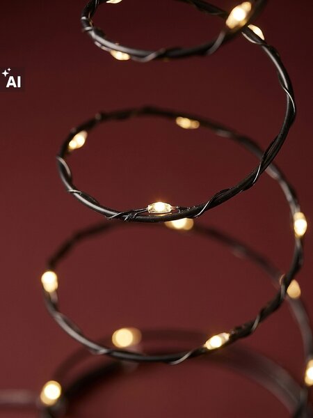 Sinsay - Vánoční dekorace ve tvaru stromu s LED světly - černá