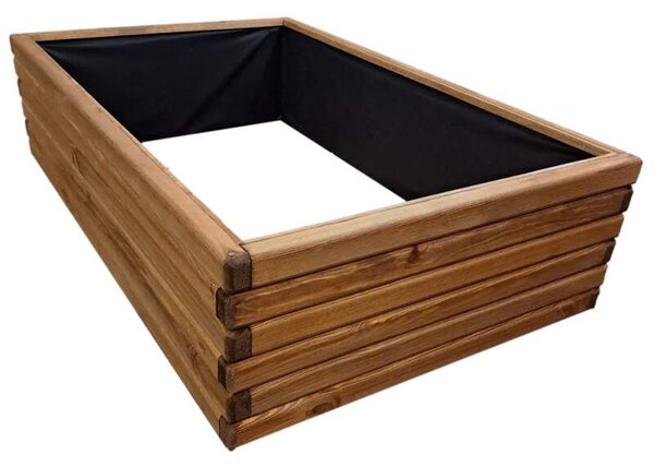 Vyvýšený záhon AZTE WOODLINE, teak, 120x75x30 cm