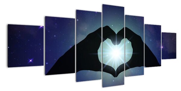 Obraz - srdce s energií (210x100cm)