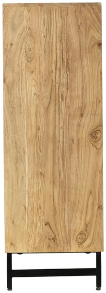 KOMODA, akácie, černá, barvy akácie, 100/115/40 cm Ambia Home - Komody na nožičkách