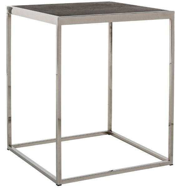 Černo stříbrný dubový odkládací stolek Richmond Blackbone 50 x 50 cm