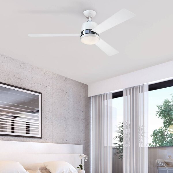 Westinghouse Tristan ventilátor světlo, bílá/javor, Světlé dřevo, Obývací pokoj / jídelna, Dřevo, Moderní