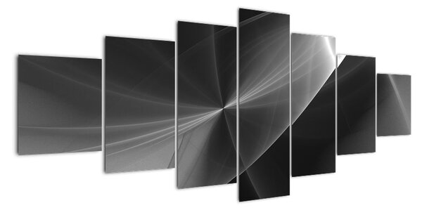 Černobílý abstraktní obraz (210x100cm)