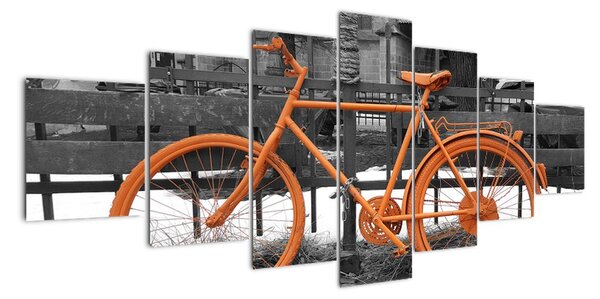 Obraz oranžového kola (210x100cm)