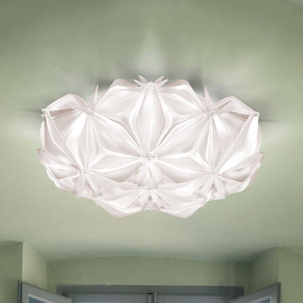 Slamp La Vie M stropní světlo, šířka 47 cm, bílá, stmívatelný, Bílá / opál, Obývací pokoj / jídelna, Plast, Design