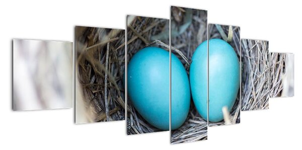 Obraz modrých vajíček v hnízdě (210x100cm)