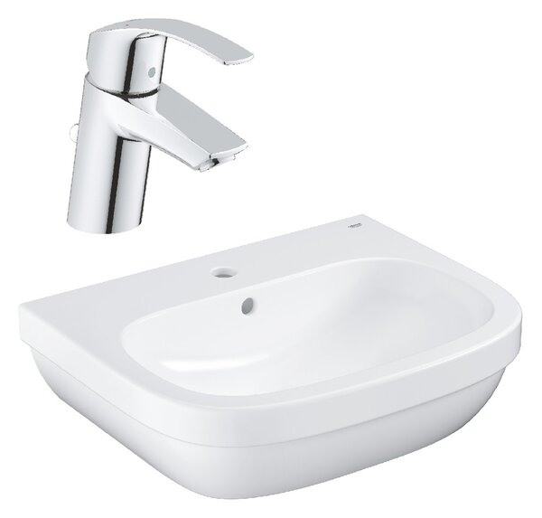 Sada umyvadlo Grohe Euro Ceramic 39335000, umyvadlová baterie Grohe Eurosmart 33265002