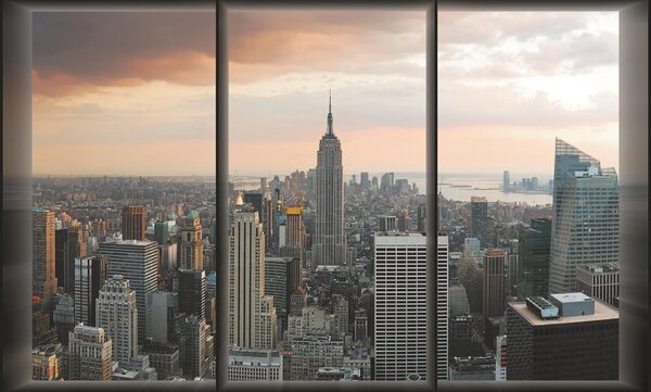 Fototapeta New York - pohled z okna papír 254 x 184 cm