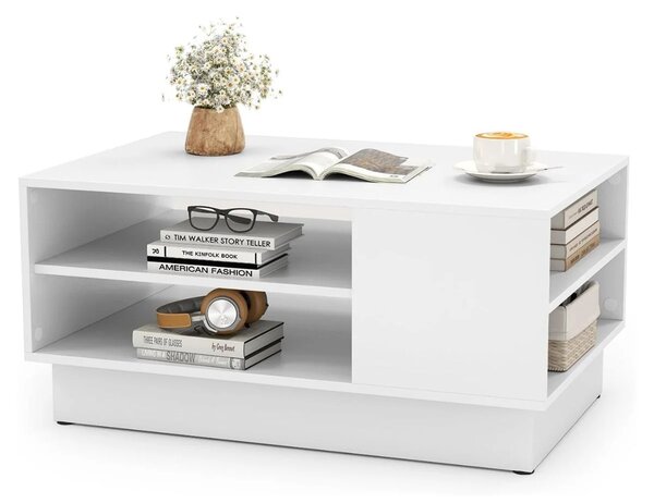 Konferenční stolek Costway obdélníkový 86 x 56 x 41 cm bílý