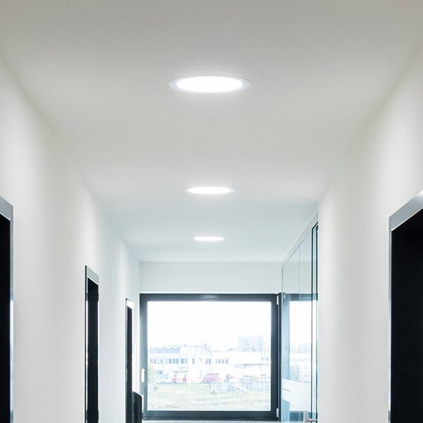 BEGA RZB HB 801 LED vestavné svítidlo IP54 Ø19cm 16W, Bílá / opál, Koupelna, Hliník, Moderní, Podhledové stropní svítidlo