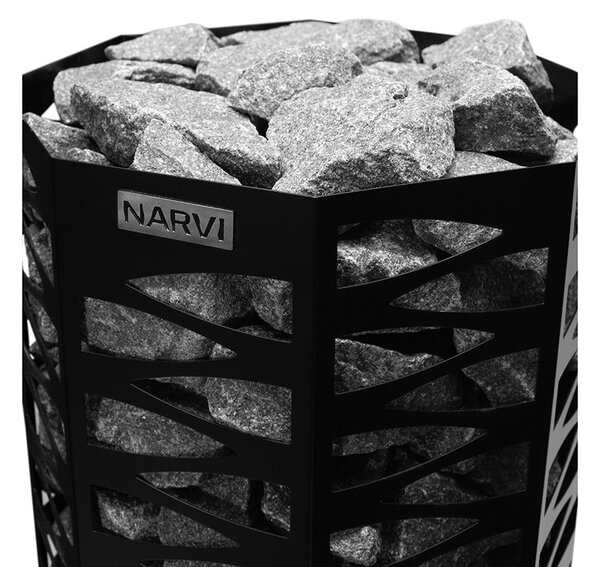 Narvi Smooth Flow WiFi 9,0 kW Black – elektrická saunová kamna