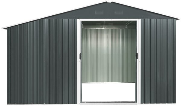 Zahradní domek s dřevníkem BestBerg ZDD-6A / 6 m² / 322 x 196 x 196 cm / šedá