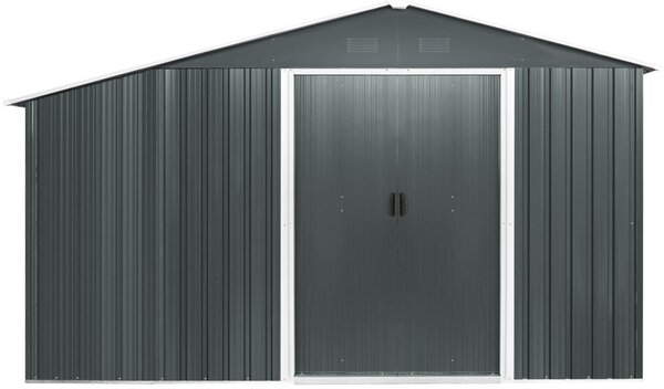 Zahradní domek s dřevníkem BestBerg ZDD-6A / 6 m² / 322 x 196 x 196 cm / šedá