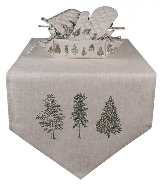 Bavlněná chňapka se vzorem jehličnatých stromů Natural Pine Trees – 18x30 cm
