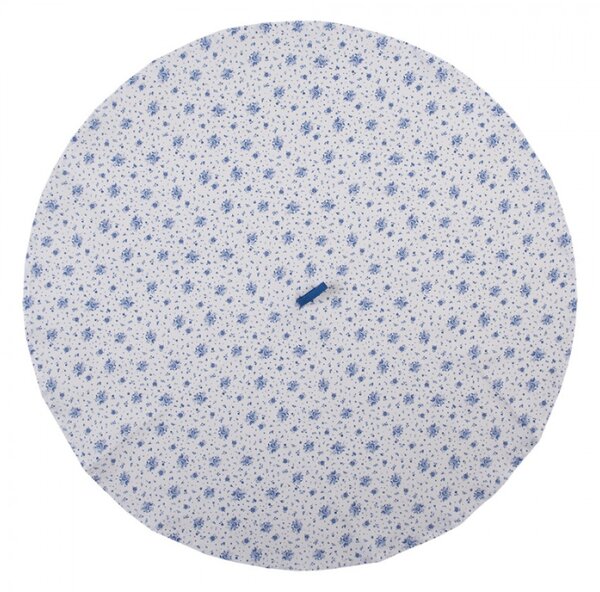 Kulatá bavlněná utěrka se vzorem modré růže Blue Rose Blooming – průměr 80 cm