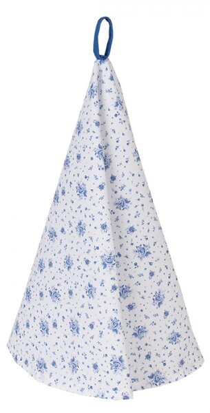 Kulatá bavlněná utěrka se vzorem modré růže Blue Rose Blooming – průměr 80 cm