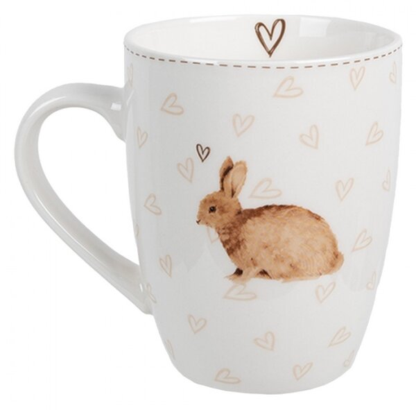 Porcelánový hrnek se vzorem králíčka se srdíčky Bunnies in Love – 350 ml