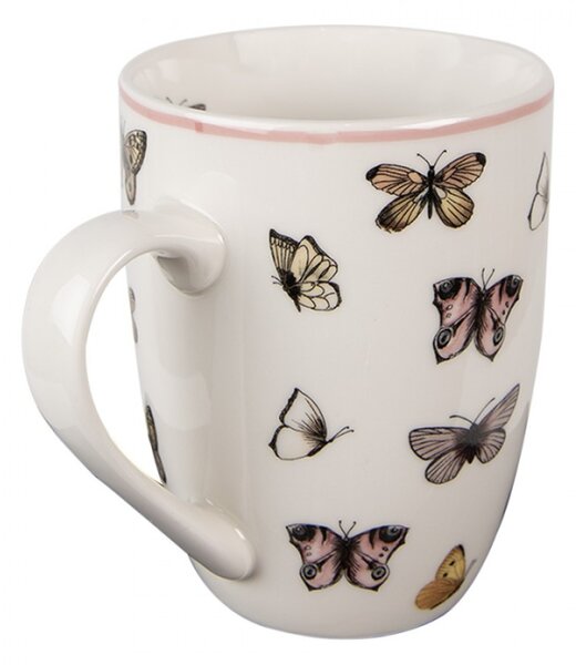 Porcelánový hrnek se vzorem motýlků Butterfly Paradise – 350 ml