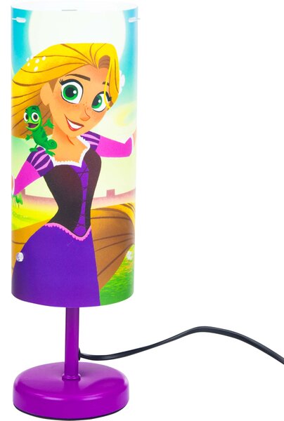 Textiel Stolní lampička / lampa Locika s rovným cilindrem výška 29cm tmavě fialová