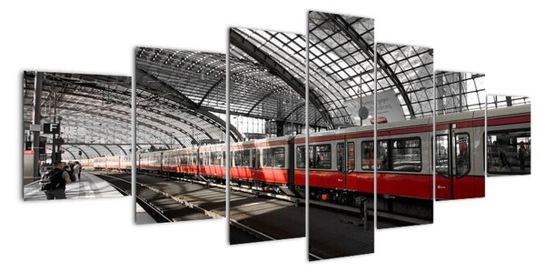 Obraz vlakového nádraží (210x100cm)