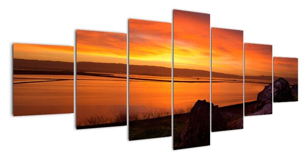 Západ slunce na moři - obraz (210x100cm)