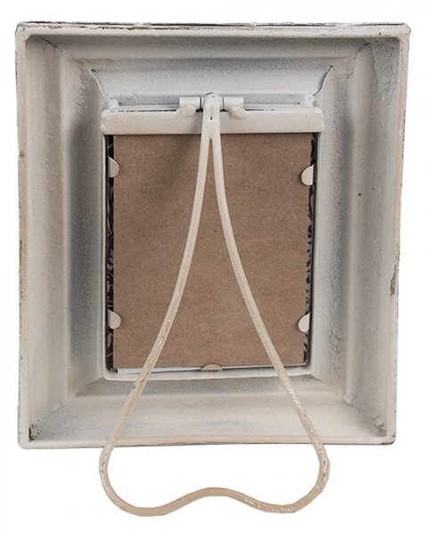 Béžový kovový fotorámeček Bob ve vintage stylu – 10x15 cm