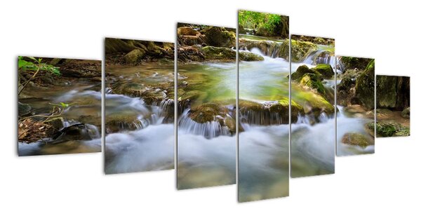 Řeka v lese - obraz (210x100cm)