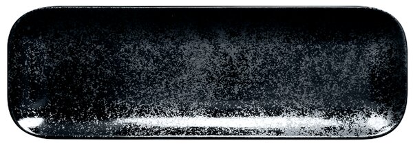 Talíř obdélný černý 22 x 11 cm Karbon l RAK