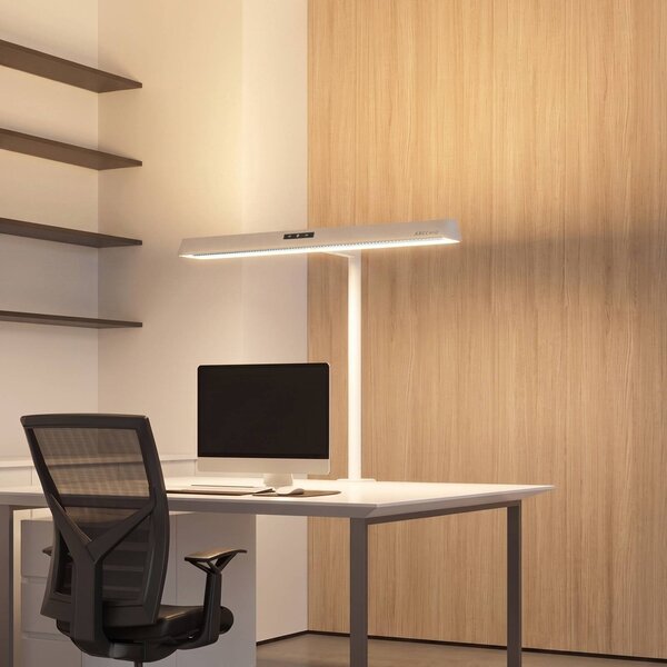 Arcchio LED svítidlo s upínacím držákem Shax, bílé, se senzorem, stmívatelné, 4, stmívatelný, Bílá / opál, Pracovna / kancelář, kov, Moderní