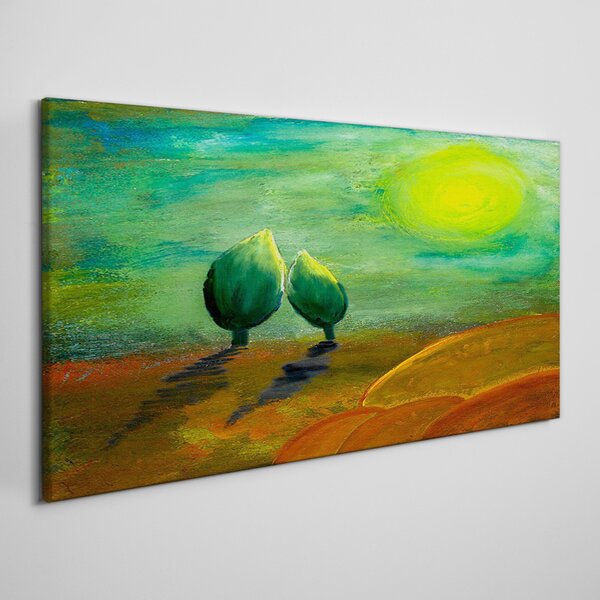 Obraz na plátně Obraz na plátně Abstrakce slunce stromy