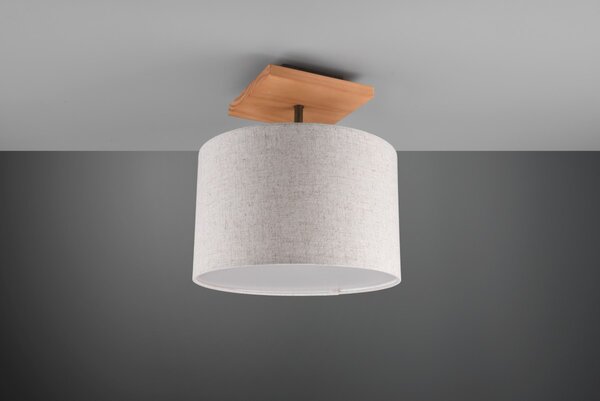 Trio 602100130 přisazené stropní svítidlo Elmau 1x60W | E27 - bílá, dřevo
