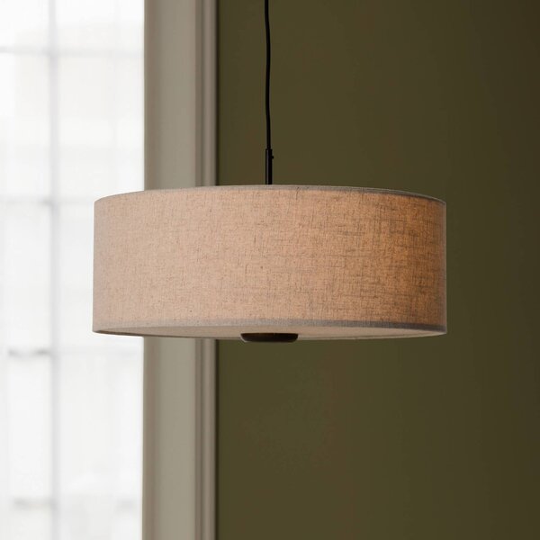 Globen Lighting Závěsné světlo Bosco 55, béžové, Ø 55 cm, látka, stmívatelný, Krémová / jantar, Obývací pokoj / jídelna, Textil / tkanina / hedvábí, Skandinávský