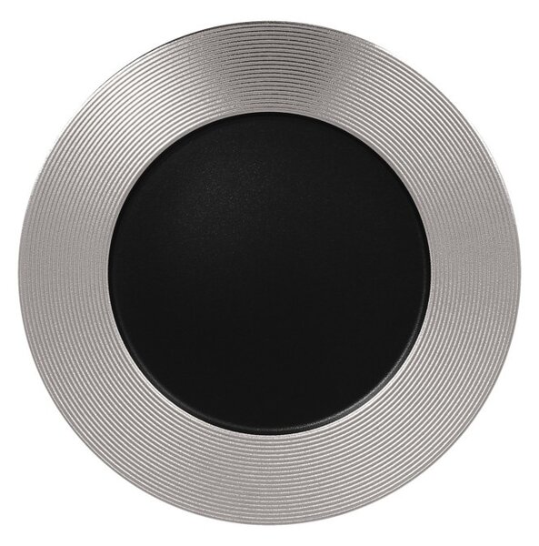 Metalfusion talíř mělký zdobený pr. 33 cm, černo-stříbrný