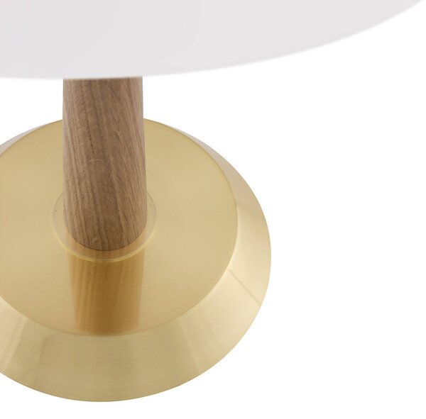 Globen Lighting Stolní lampa Ligna, výška 39 cm, bílá/mosaz, Mosaz / zlato, Obývací pokoj / jídelna, kov, Design