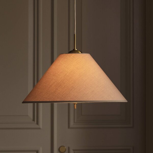 Globen Lighting závěsné světlo IRIS 50, mokka hnědá, Ø 50 cm, stmívatelný, Hnědá / rez, Obývací pokoj / jídelna, Textil / tkanina / hedvábí, Skandinávský