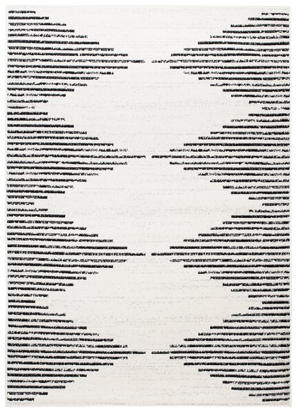 Makro Abra Moderní kusový koberec GRACE 3478A Geometrický krémový černý Rozměr: 140x200 cm