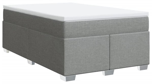 Box spring postel s matrací světle šedá 120x190 cm textil 3285116