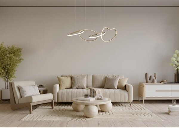 ITALUX PND-22412-S4-GD - LED Lustr na lanku FONTE LED/60W/230V zlatá