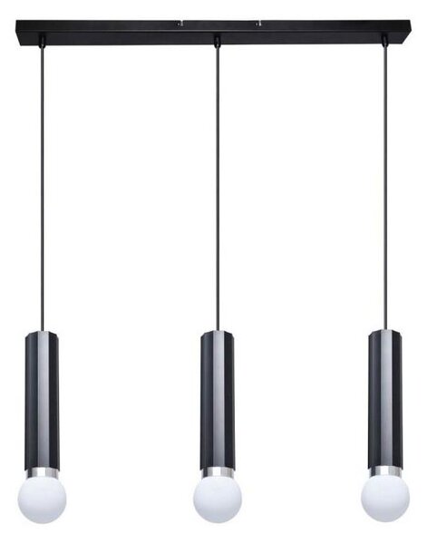 ITALUX PND-33849-3-BK - Lustr na lanku MACERA 3xE27/40W/230V černá