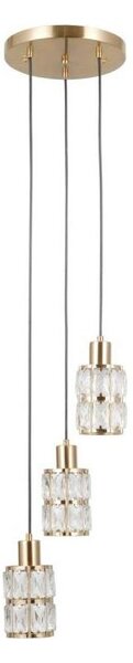 ITALUX PND-40668-3-HBR - Lustr na lanku ALMA 3xE27/40W/230V zlatá