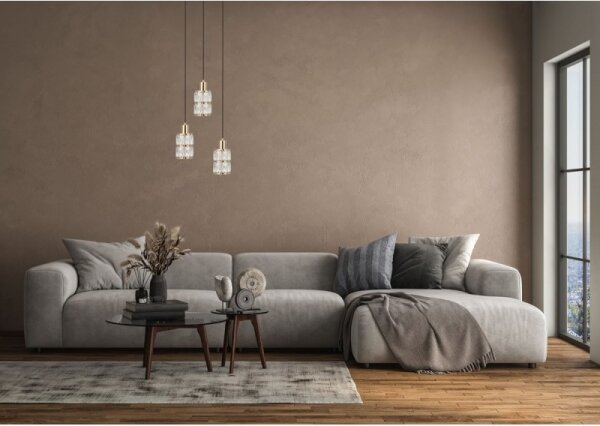 ITALUX PND-40668-3-HBR - Lustr na lanku ALMA 3xE27/40W/230V zlatá