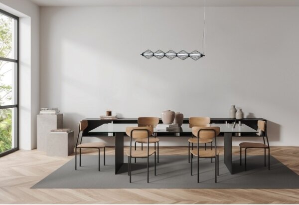 ITALUX PND-34403-5-BK - LED Lustr na lanku SEVILLA LED/25W/230V 3000K černá