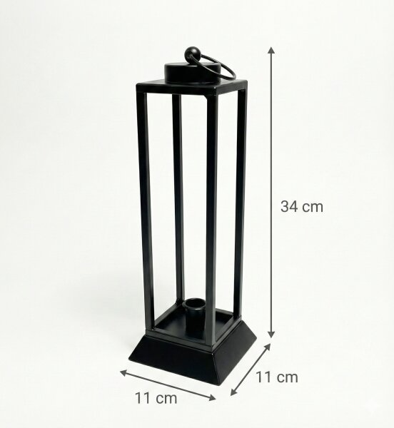 Dekorační lucerna HALL 34 cm černá